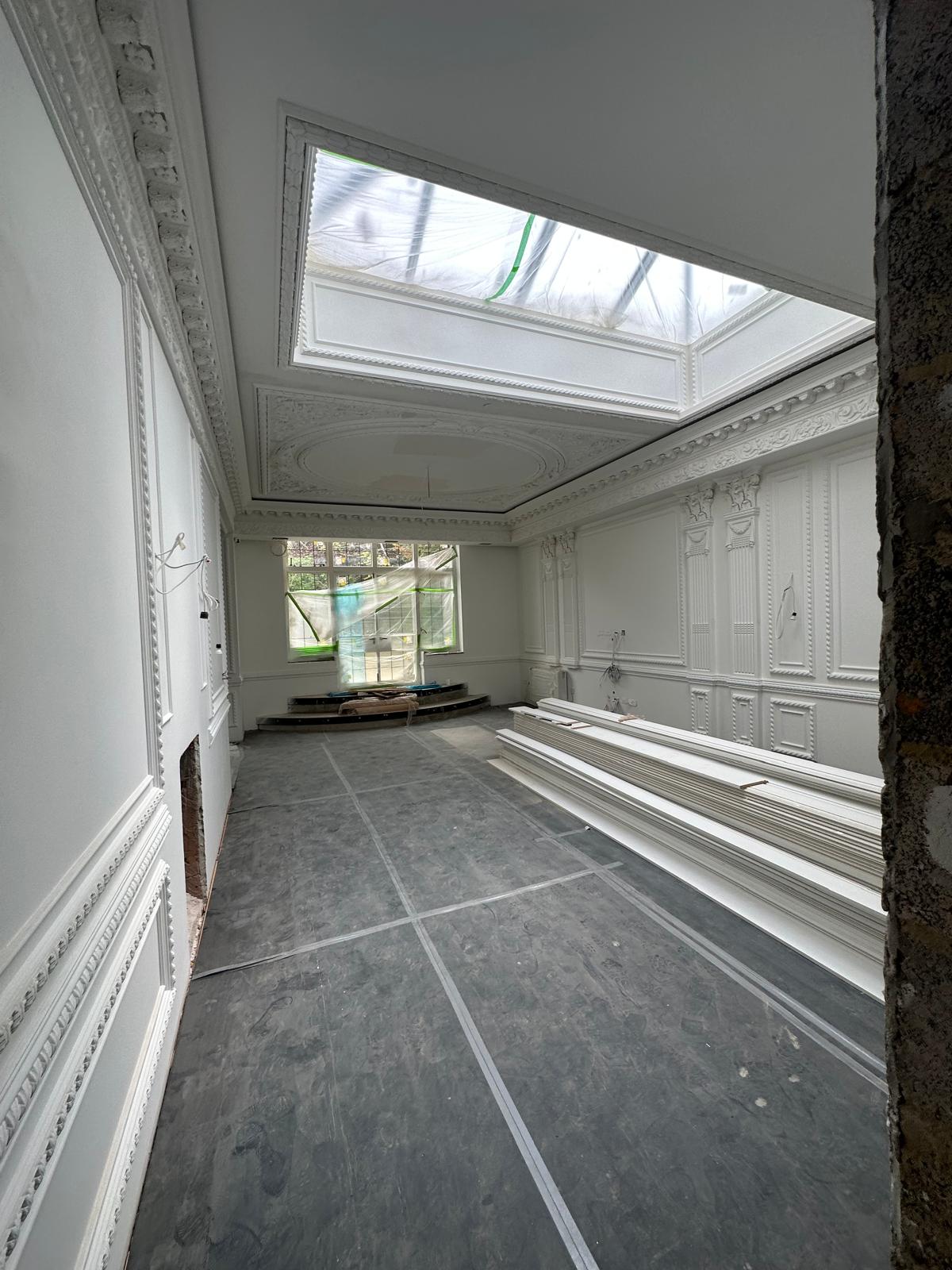 Renovation in progress with protected floors — Suddeco Homes project archive