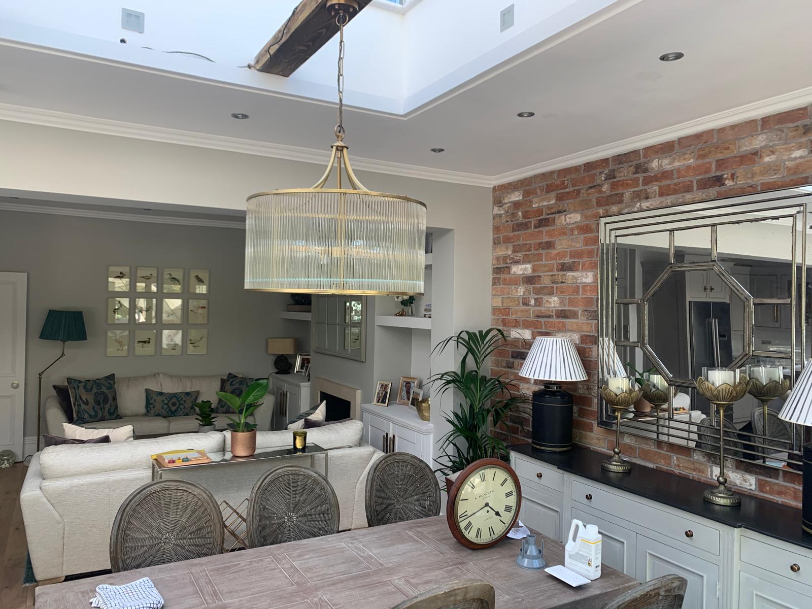 Rooflight above a finished kitchen and dining room — Suddeco Homes project archive